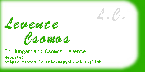 levente csomos business card