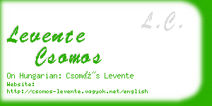 levente csomos business card